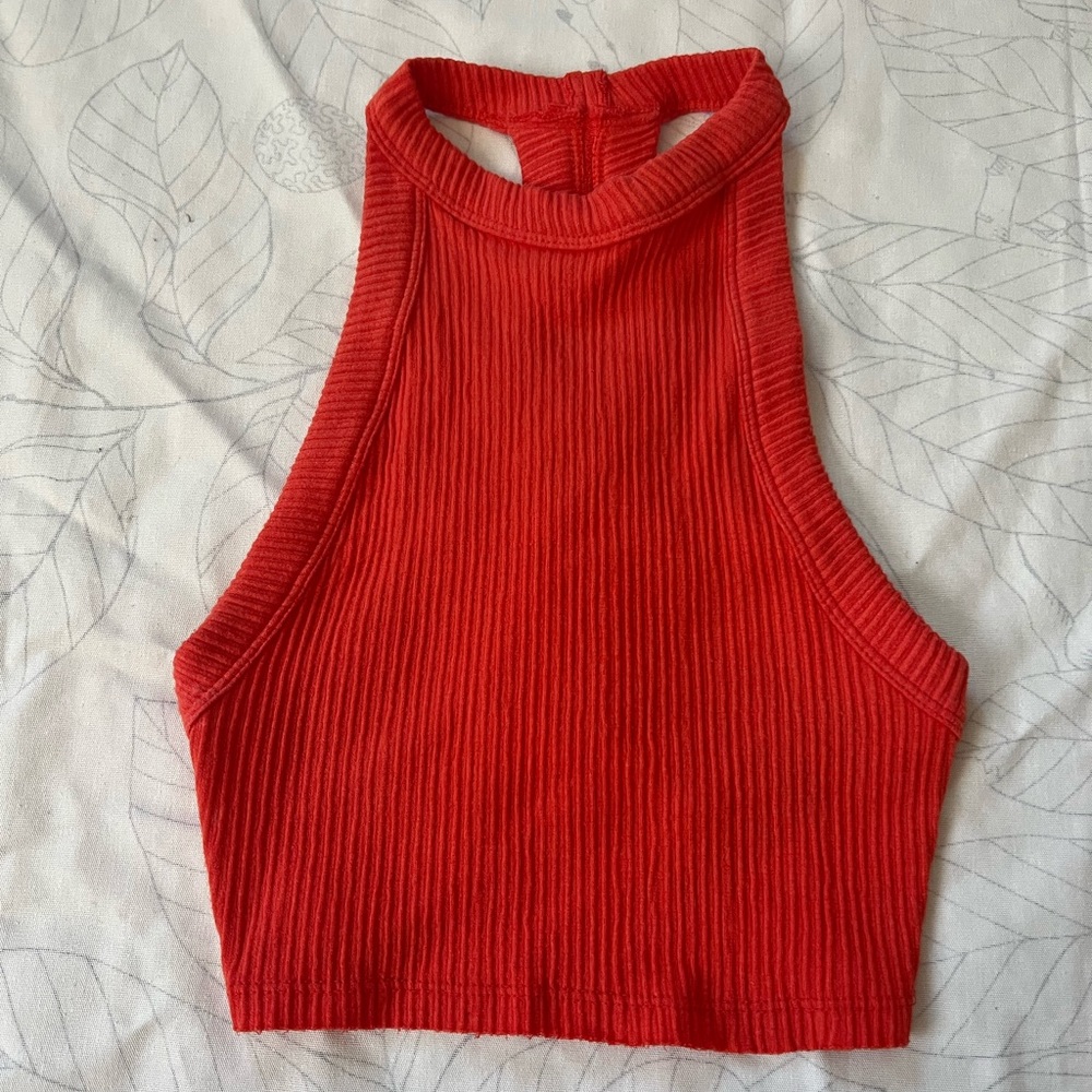 Out from under crop top